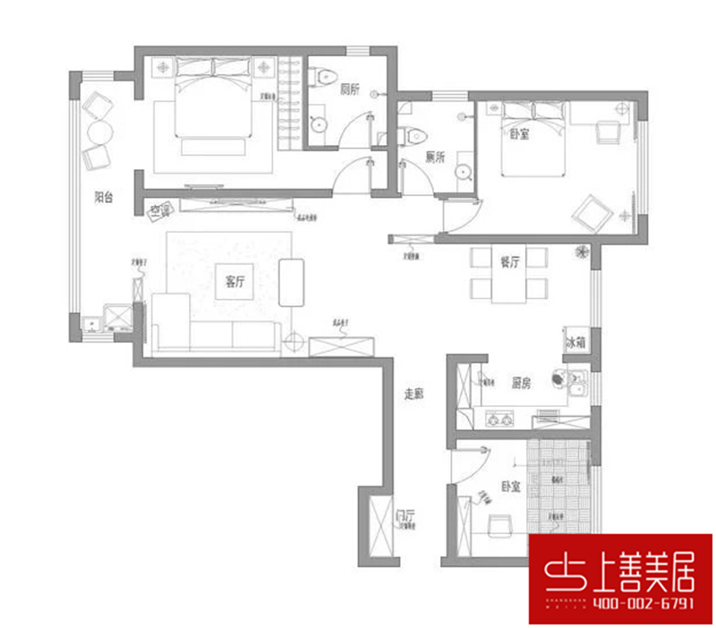 珑玺山/158平/新中式