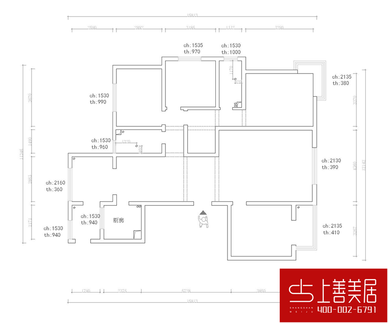 绿朗时光170平四室两厅简欧风格装修效果图