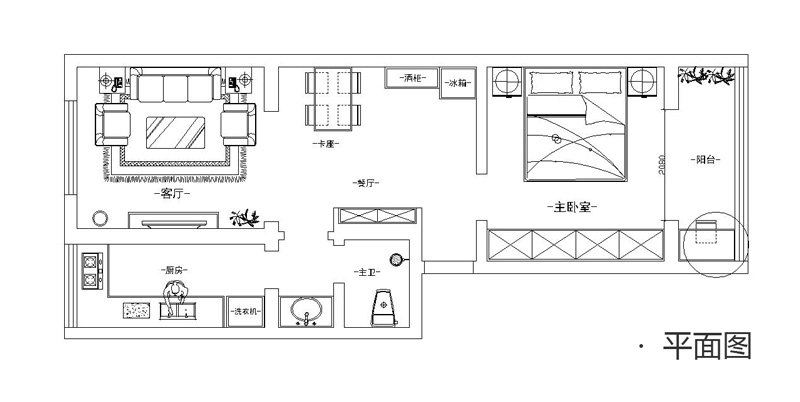 铁路宿舍60平现代简约风格装修效果图