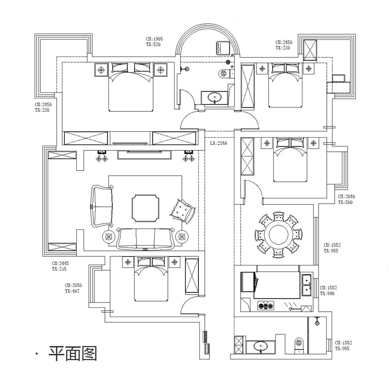 卓达星辰花园/180平/现代