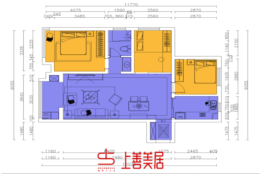 天山熙湖115㎡简美