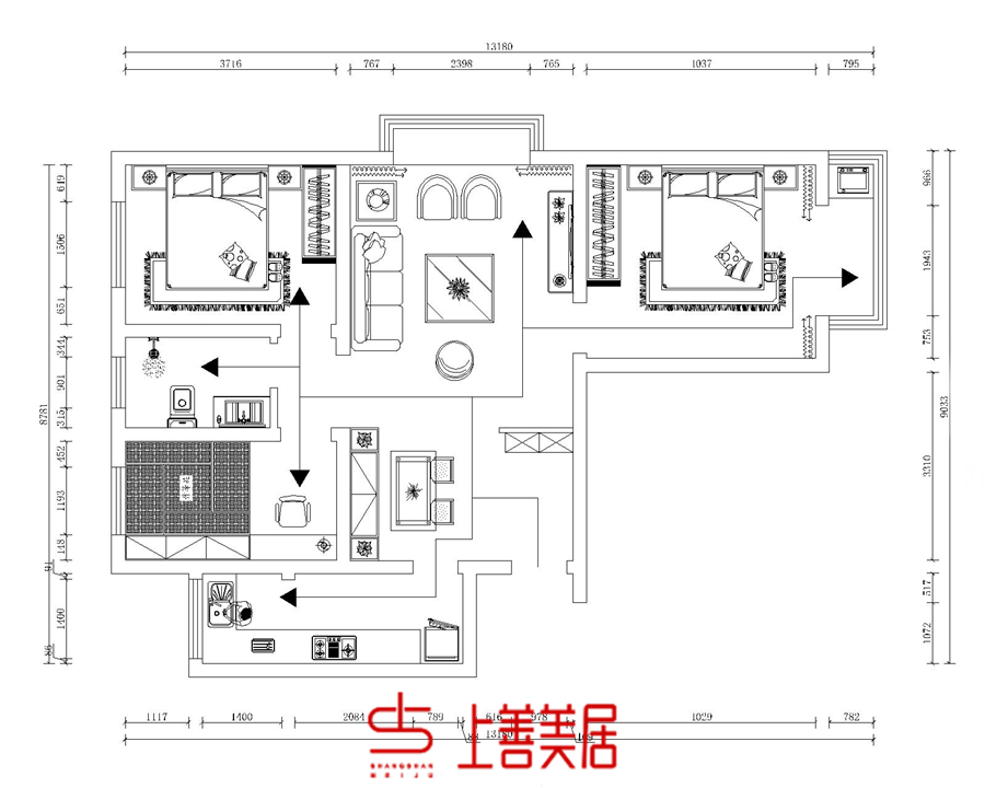 翰林观天下/95㎡/北欧