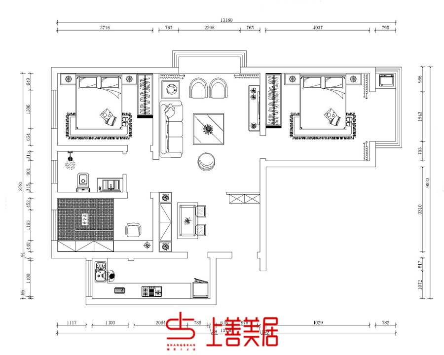 翰林观天下/95㎡/北欧