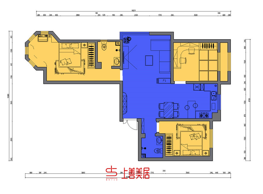 天河悦城/118㎡/现代