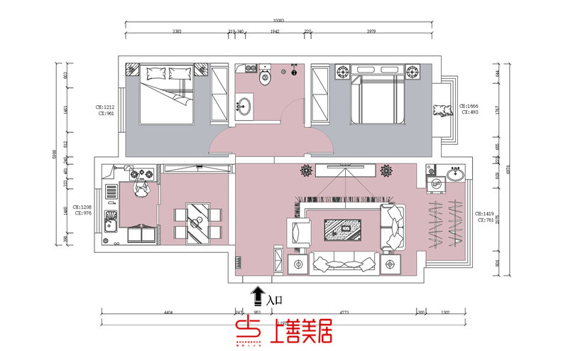天河悦城/100㎡/美式