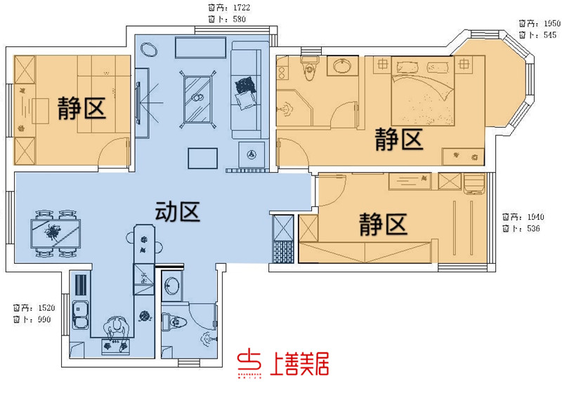 天河悦城/129㎡/新中式