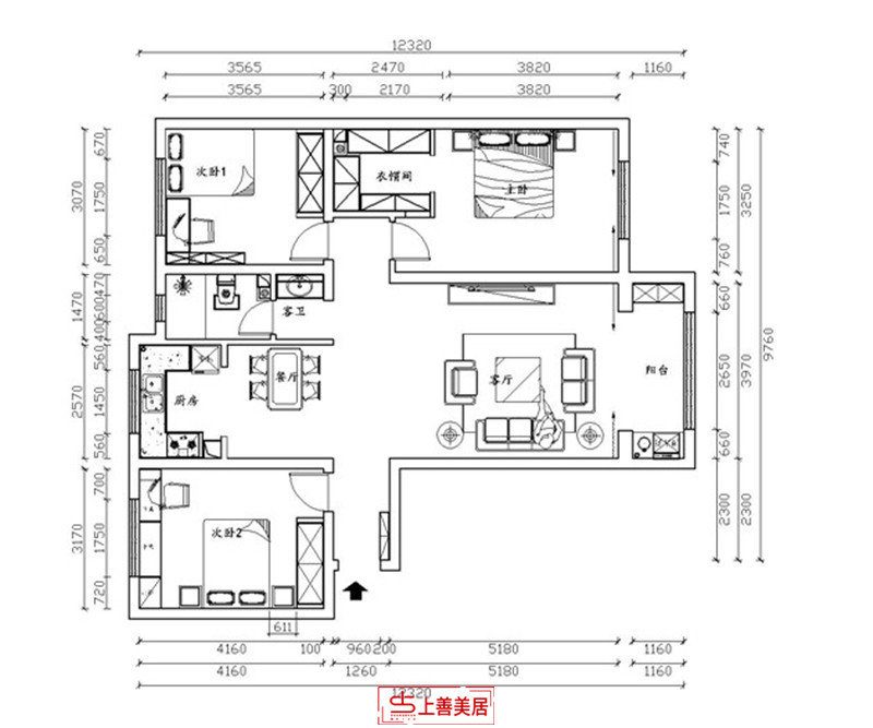 汇君城/138㎡/现代轻奢