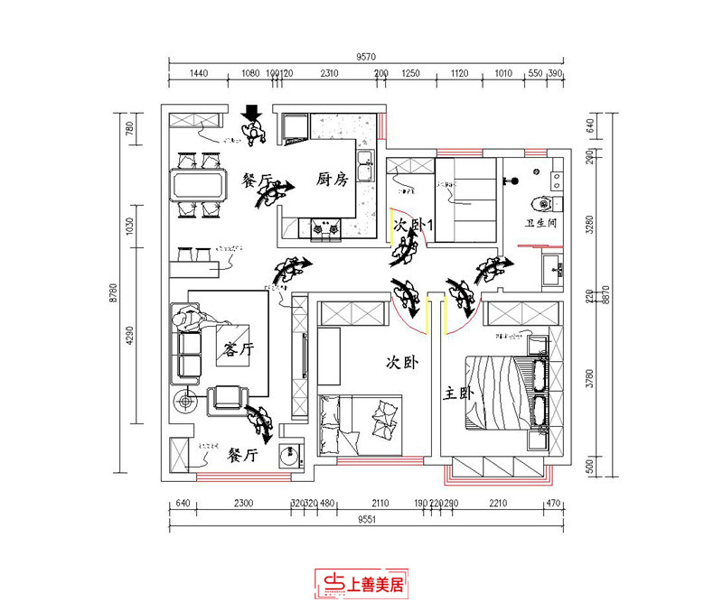 融创中心/107㎡/现代