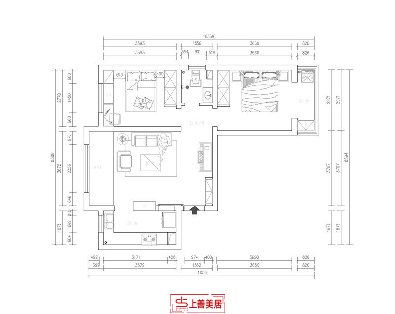 盛世华庭/78㎡/现代风