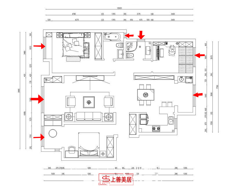 荣盛城/135㎡/现代简约