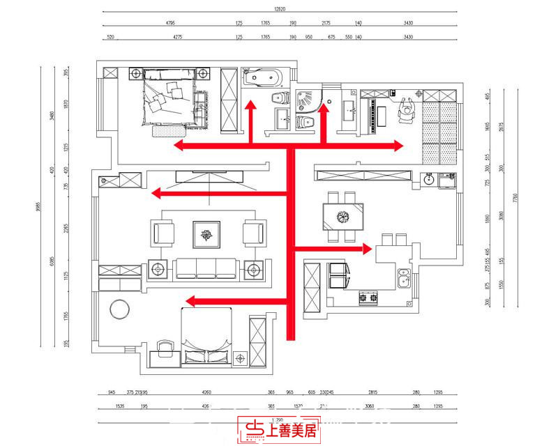 荣盛城/135㎡/现代简约