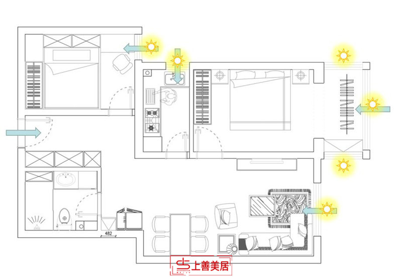 瀚唐/88㎡/北欧简约