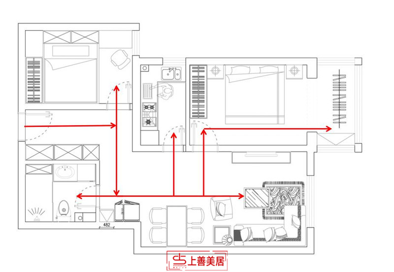 瀚唐/88㎡/北欧简约