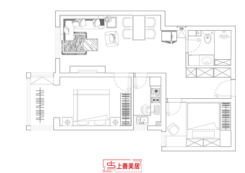 瀚唐/88㎡/北欧简约