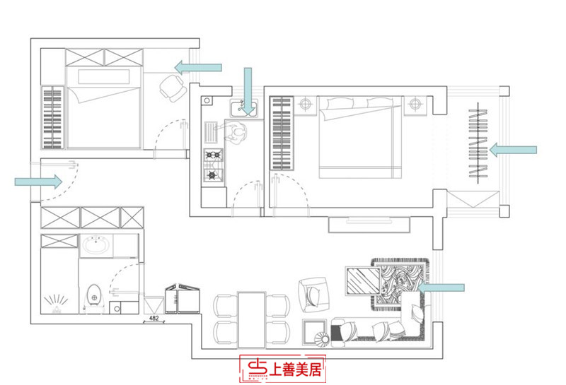 瀚唐/88㎡/北欧简约