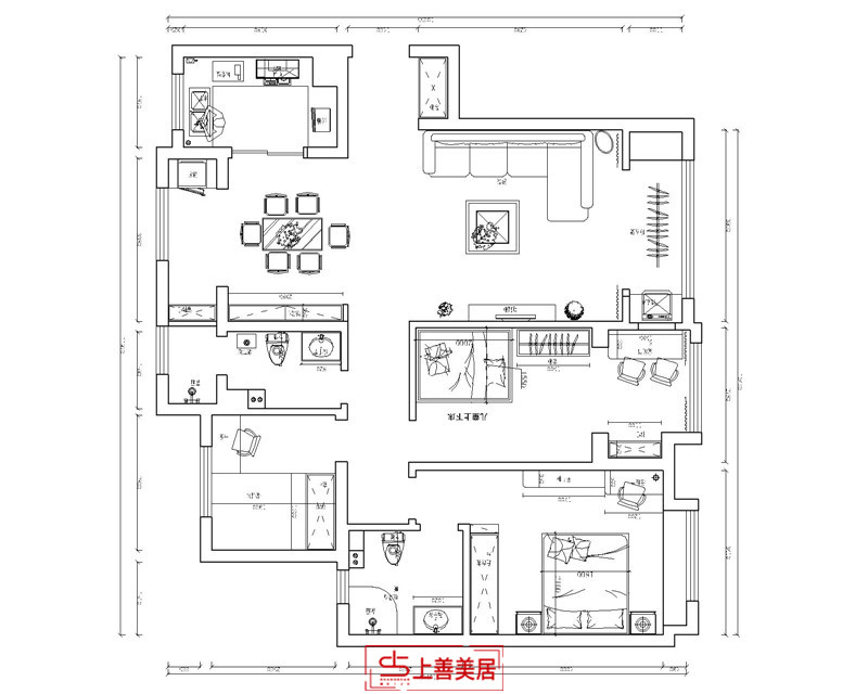 润德天悦城/138㎡/轻奢风格