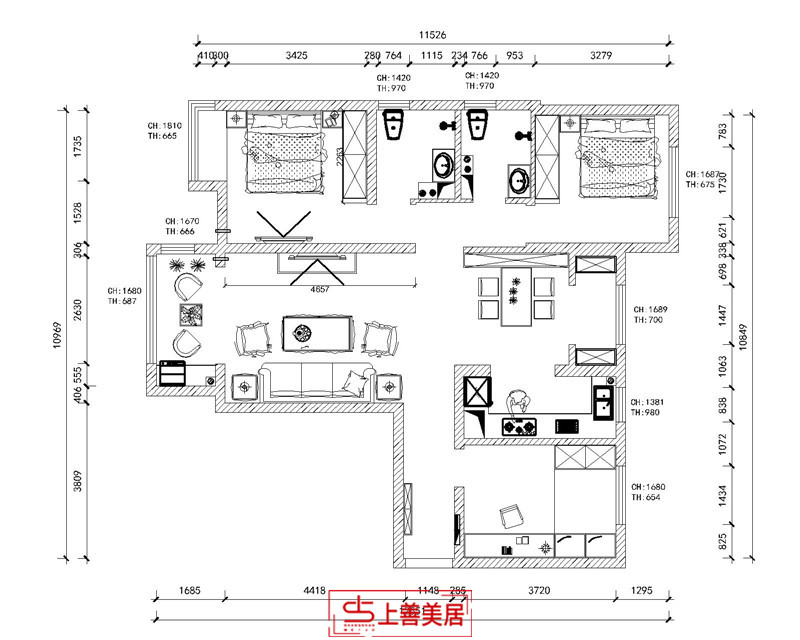 东南智慧城/126㎡/轻奢