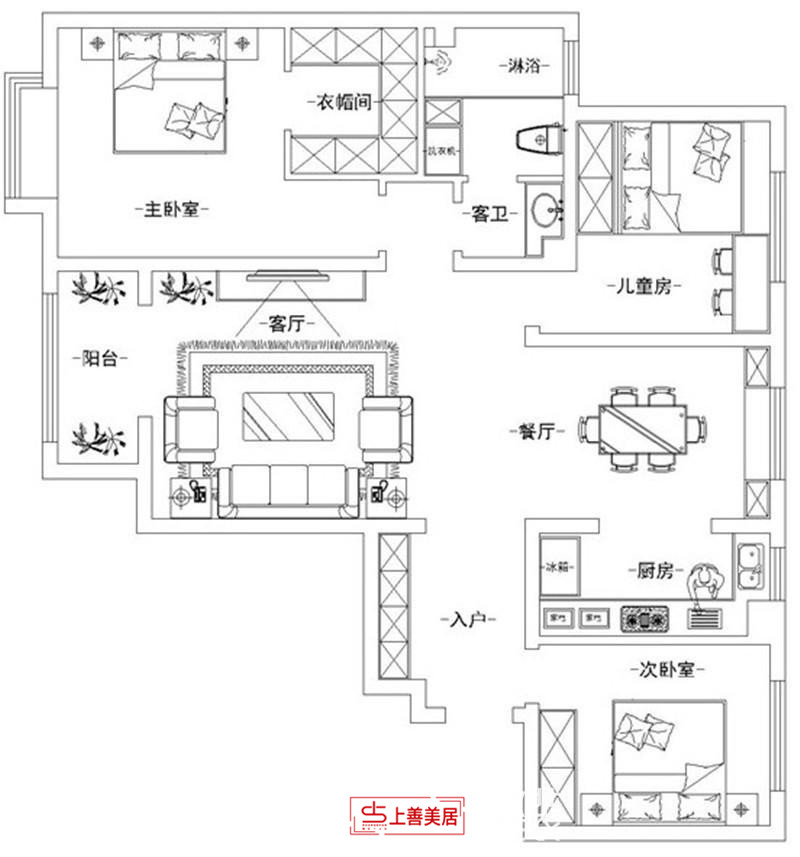 翠屏龙苑/140㎡/现代简约