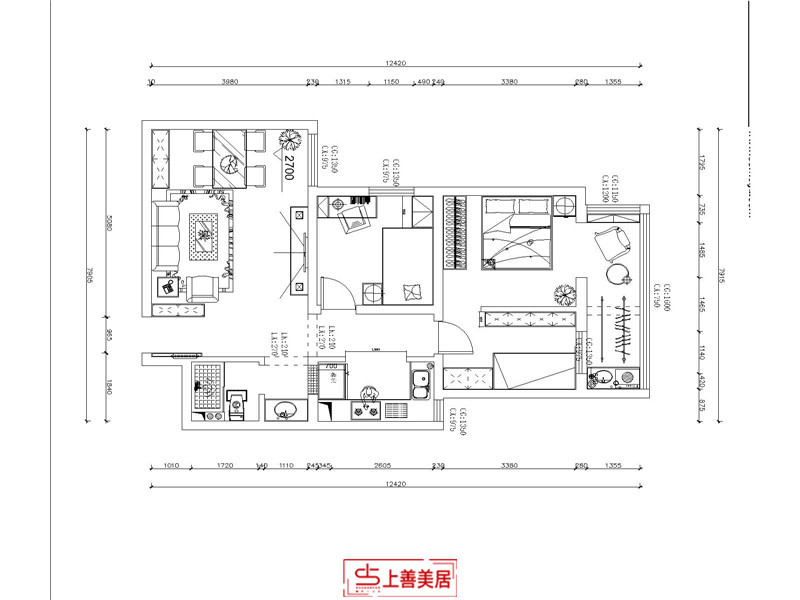 华西苑/110㎡/简欧