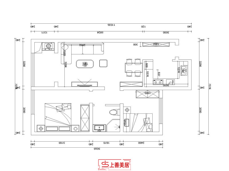 恒大御景半岛/85㎡/北欧