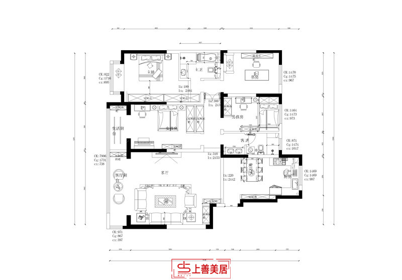 康德家园/180㎡/中式