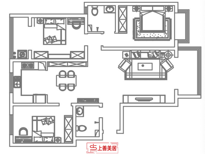 上河湾/130㎡/现代