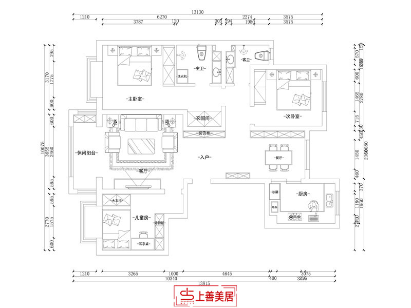 盛世华庭/130㎡/现代