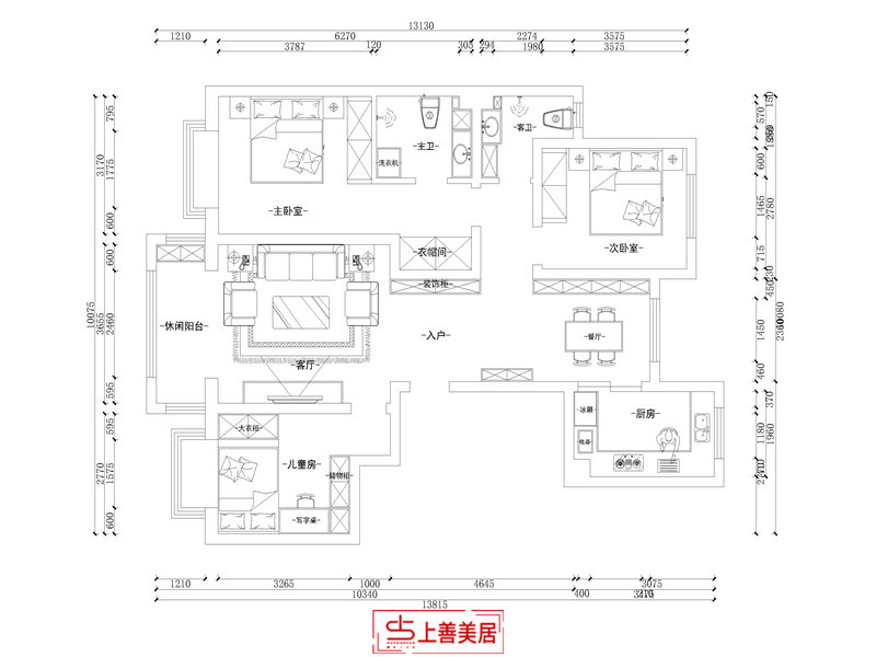 盛世华庭/130㎡/新中式