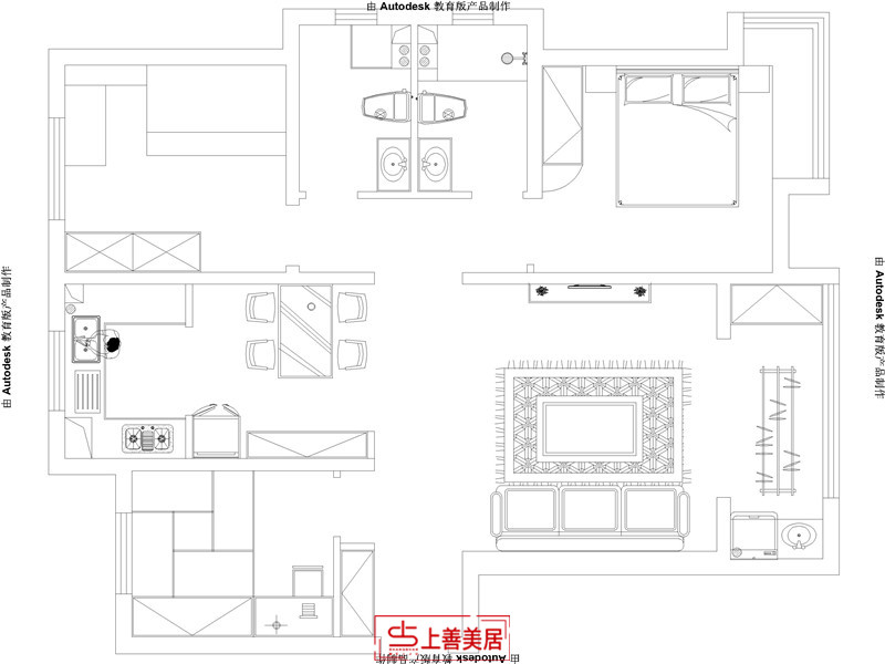 紫竹锦江/124㎡/新中式