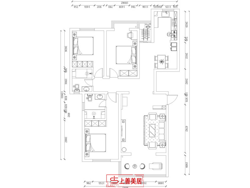 泊爱蓝岛/130㎡/中式