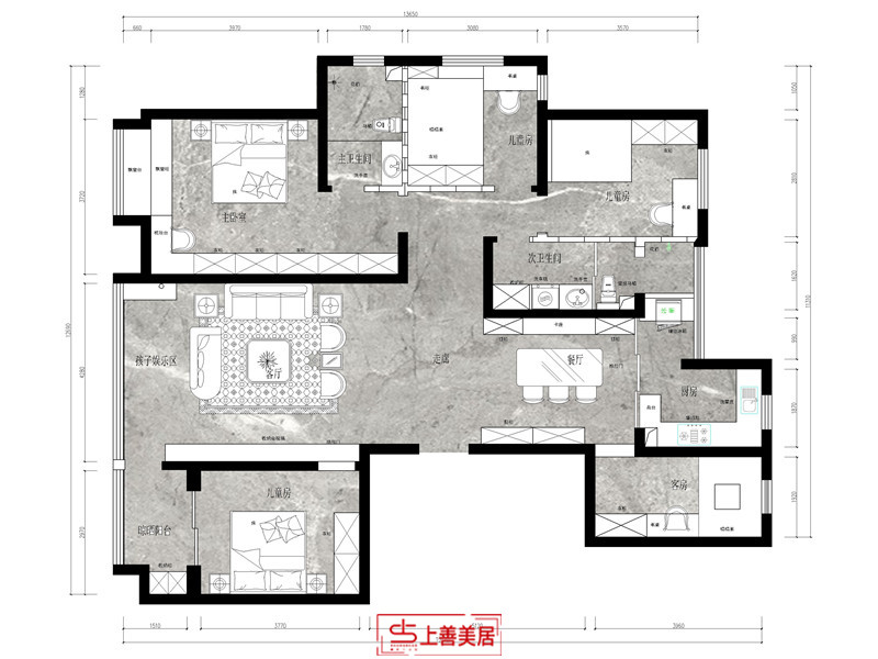 润德天悦城/现代风/170㎡