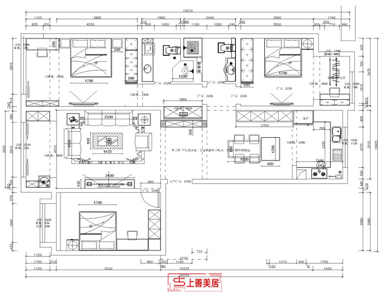 融创中心/180㎡/意式极简风格