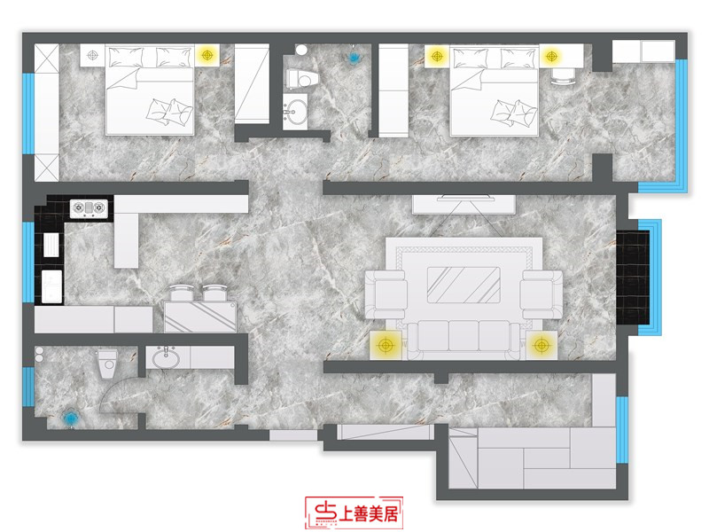 富达山庄/130㎡/新中式