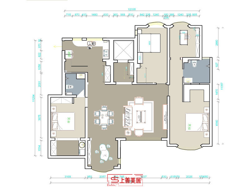 国宾一号/160㎡/简美