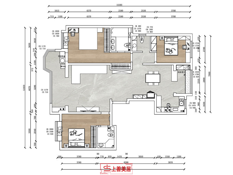 荣盛华府/180㎡/现代
