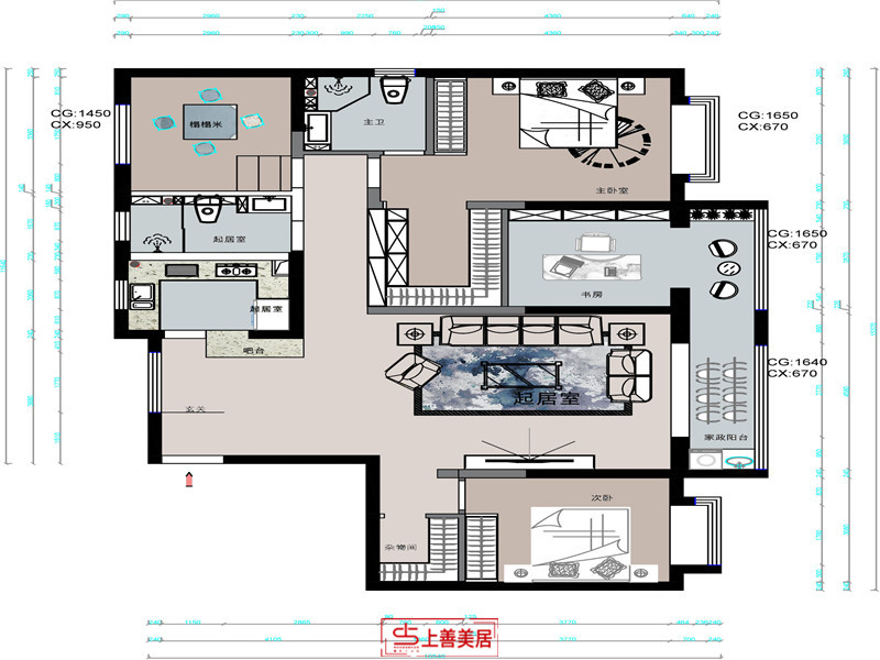 众美凤凰府/180㎡/新中式