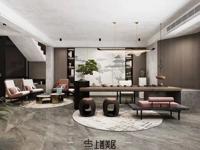 江水西岸500平联排别墅装修效果图1
