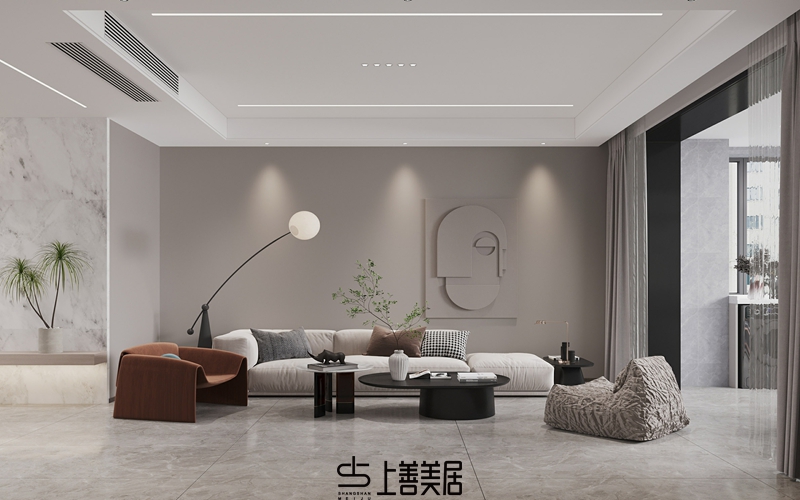 格林公馆140平现代简约风格效果图01