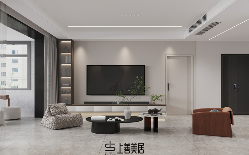 格林公馆140平现代简约风格效果图02