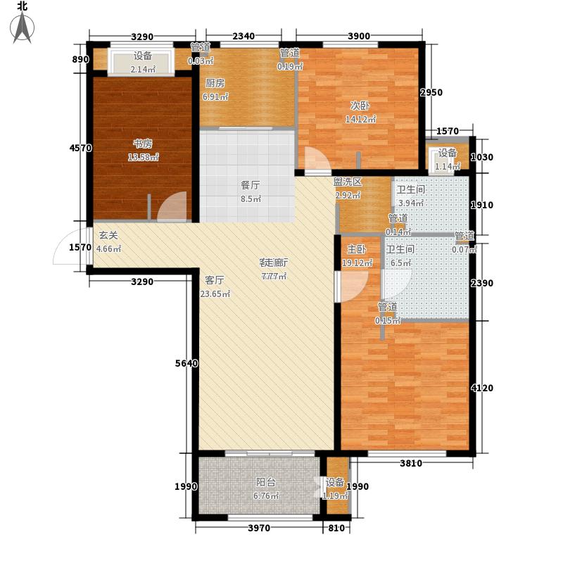 奥北公元3室2厅2卫1厨157㎡户型图